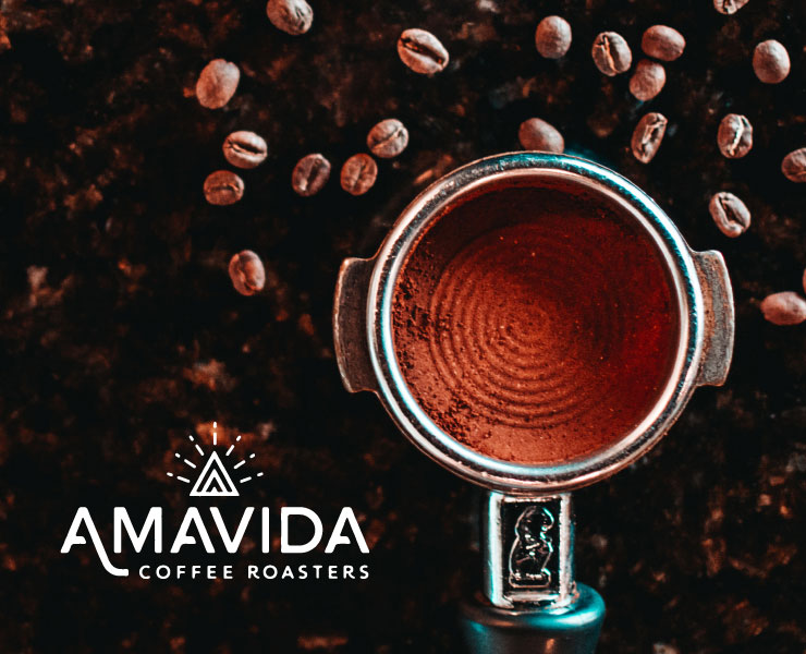 banner advertising amavida coffee roasters
