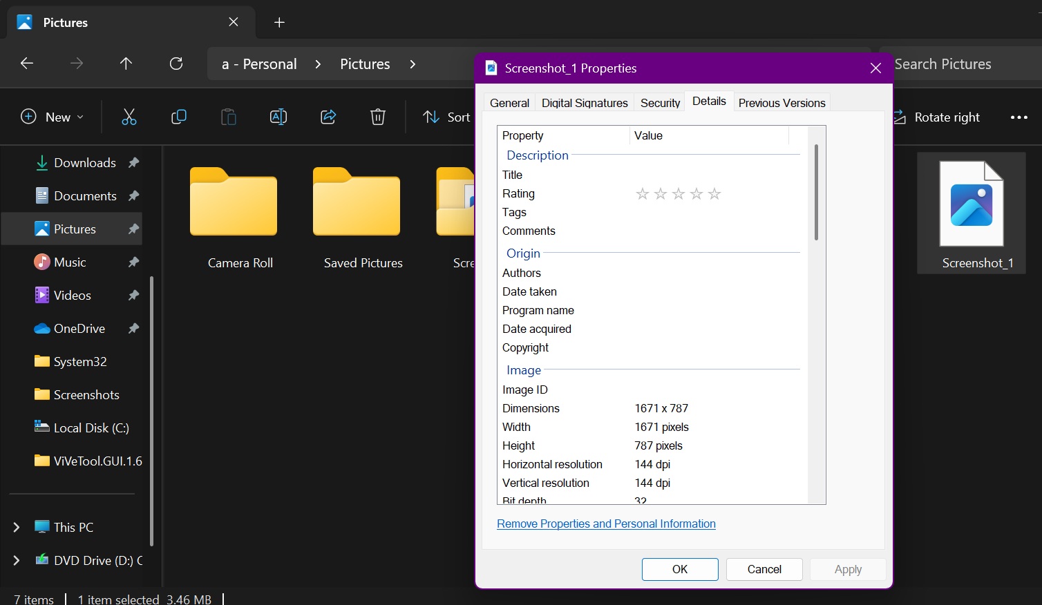 Edit PNG Files Metadata in file explorer