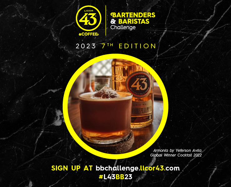 banner advertising licor 43 bartenders and baristas challenge 2023 7th edition