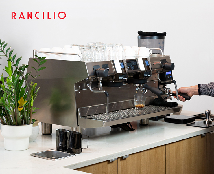 banner advertising rancilio espresso machines and coffee equipment